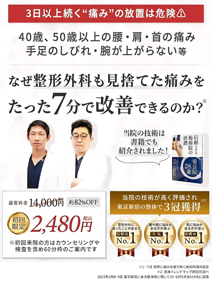 初台の整体なら整形外科や整骨院で良くならなかった方が９割の初台メディカルラボ整体院へ